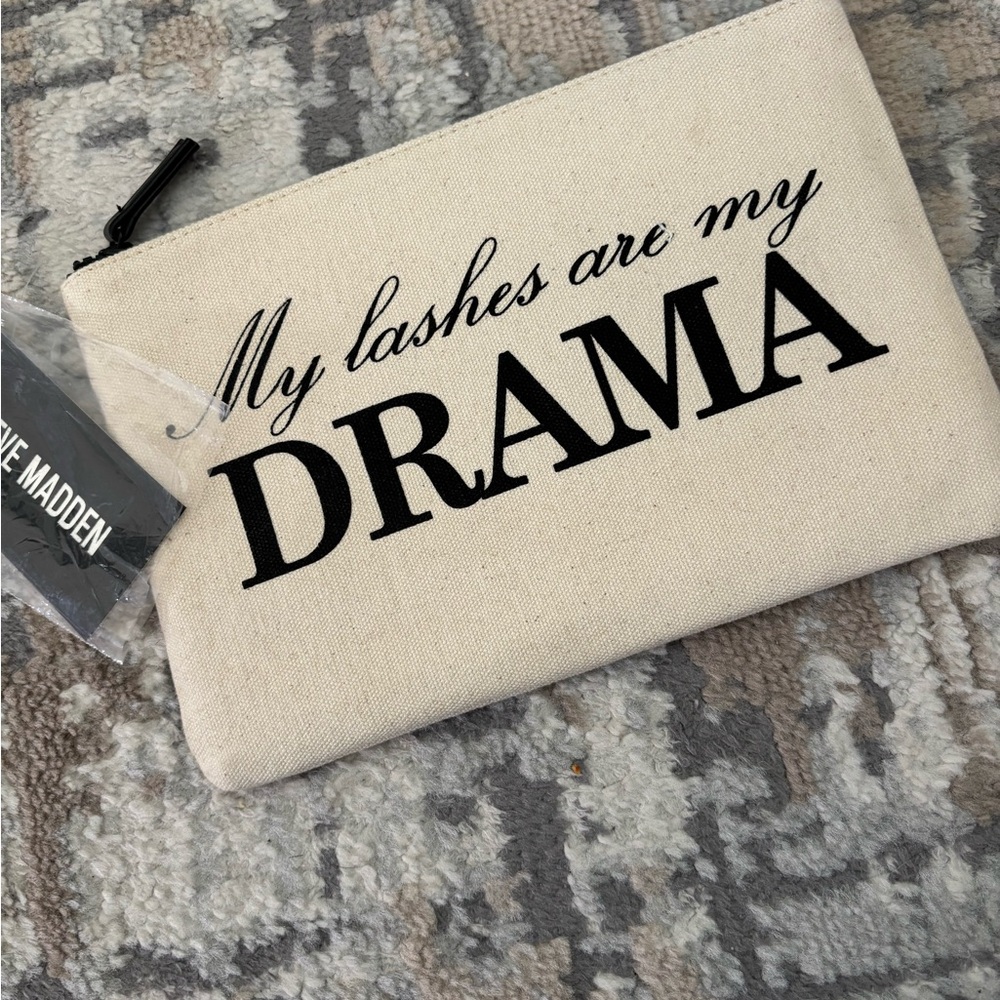 Steve Madden Beige Cosmetic Bag